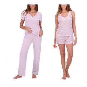 NWT Live 2 Lounge 4-piece Pointelle Lounge Set, Purple, M